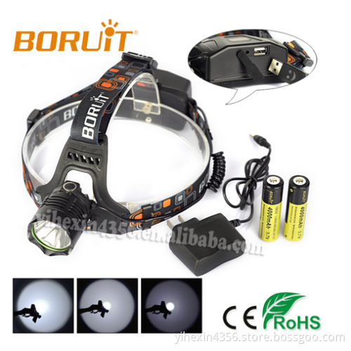 BORUIT RJ-2158 Hunting Head Light Led with 5 work mode and rechargable